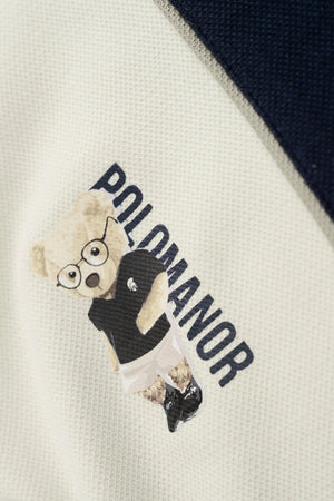 Áo Polo Nam Philip Polomanor Màu Kem Navy Cotton Interlock Regular Fit Chi Tiết Hình In