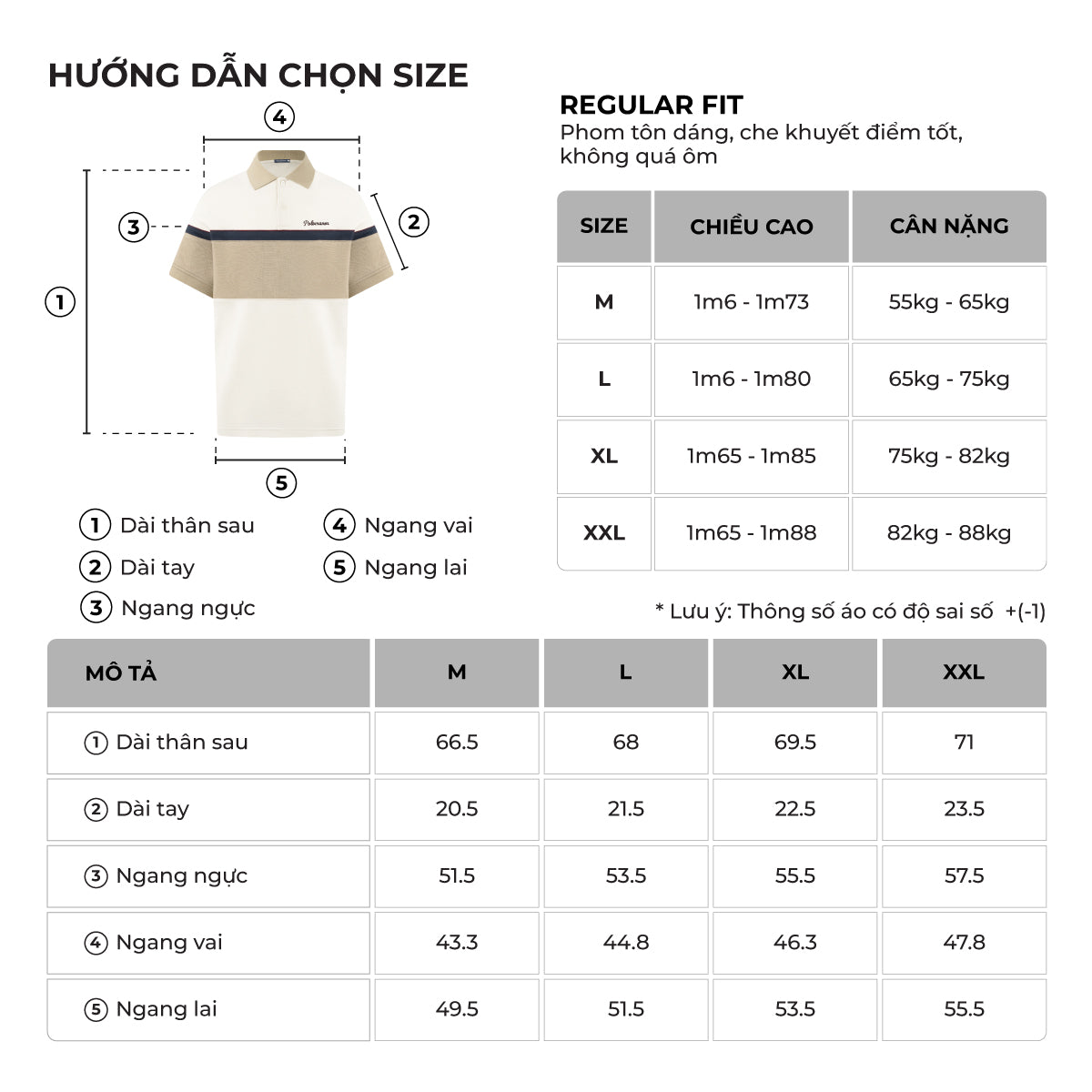 Bảng size của sản phẩm