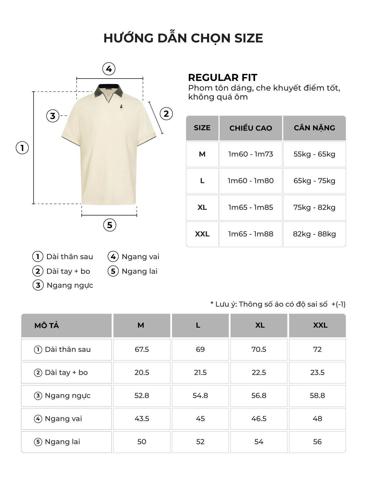 Bảng size của sản phẩm
