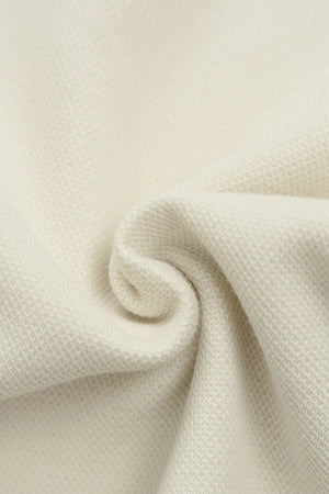 Áo Polo Nam Rum Polomanor Màu Kem Navy Cotton Interlock Regular Fit Chất Vải