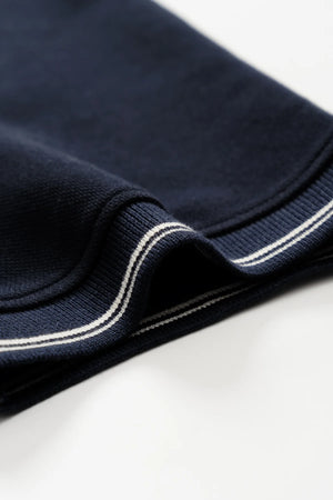 Áo Polo Nam Rum Polomanor Màu Kem Navy Cotton Interlock Regular Fit Chi Tiết Tay Áo