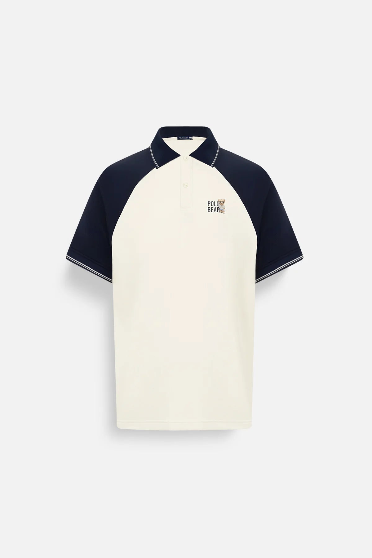 Áo Polo Nam Rum Polomanor Màu Kem Navy Cotton Interlock Regular Fit