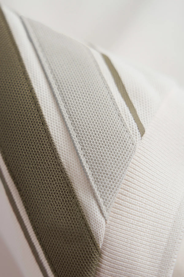 Chi Tiết Tay Áo Polo Simon Polomanor Màu Be Cotton Cvc Diamond Regular Fit