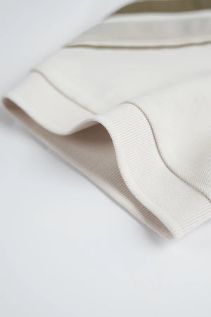 Chi Tiết Tay Áo Polo Simon Polomanor Màu Be Cotton Cvc Diamond Regular Fit