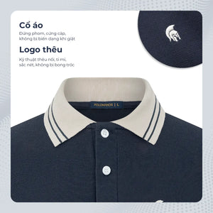Chi Tiết Cổ Áo Polo Nam Tay Dài Hames Polomanor Cotton Interlock Regular Fit