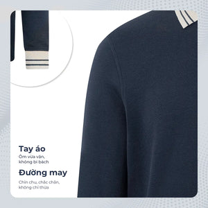 Chi Tiết Vai Áo Polo Nam Tay Dài Hames Polomanor Cotton Interlock Regular Fit