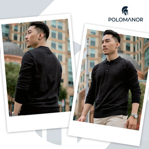 Áo Polo Dài Tay Lucian Dệt Kim Polomanor Dệt Kim Regular Fit
