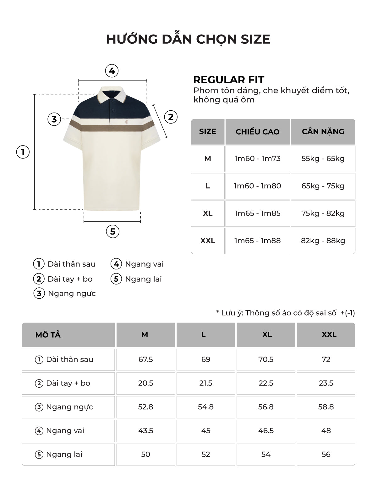 Bảng size của sản phẩm