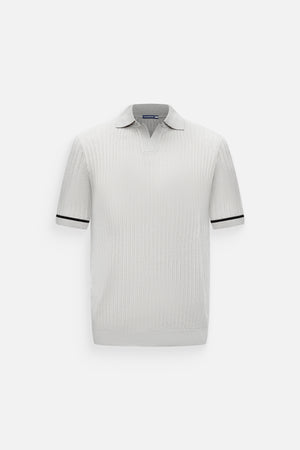 Áo Polo Nam Vincent Polomanor Màu Xám Nhạt Dệt Kim Regular Fit