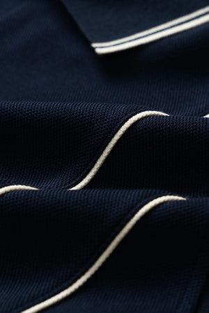 Áo Polo Nam Wade Polomanor Màu Navy Cotton Interlock Regular Fit Chi Tiết Đường May