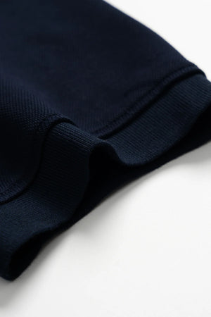 Áo Polo Nam Wade Polomanor Màu Navy Cotton Interlock Regular Fit Chi Tiết Tay