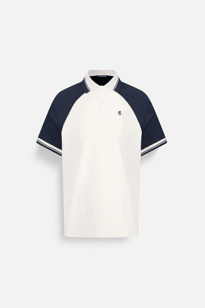 Áo Polo Will Polomanor Màu Be Phối Navy Cotton Cvc Diamond Regular Fit