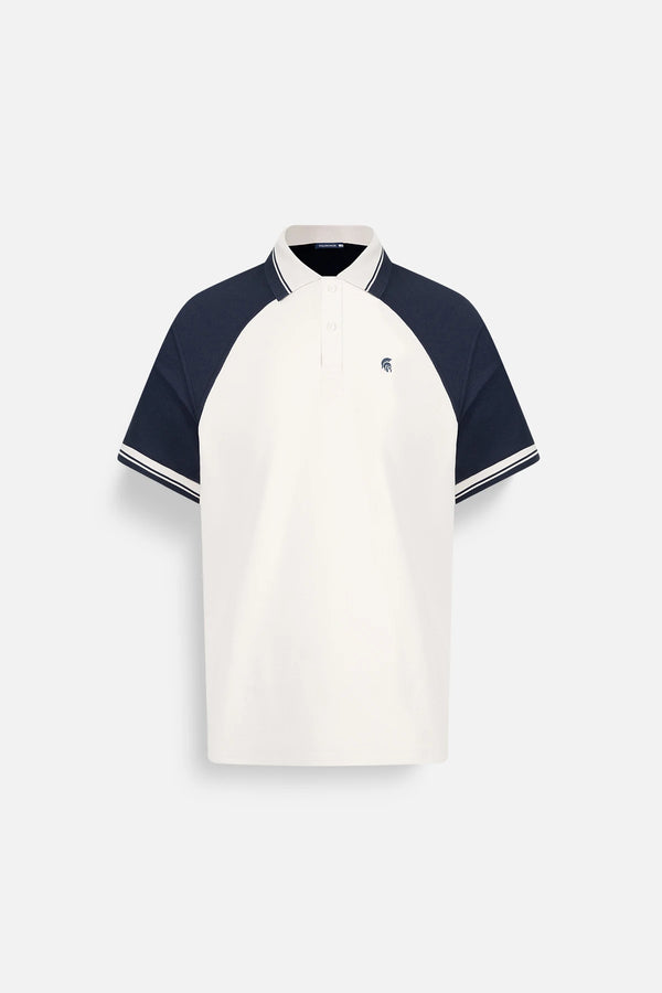 Áo Polo Will Polomanor Màu Be Phối Navy Cotton Cvc Diamond Regular Fit