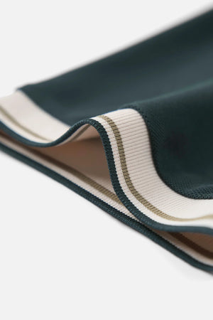 Chi Tiết Tay Áo Polo Wind Polomanor Màu Be Phối Xanh Lá Cotton Cvc Diamond Regular Fit