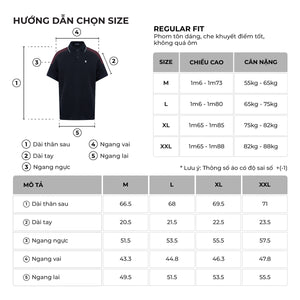Chi Tiết Bảng Size Áo Polo Wiro Polomanor Cotton Interlock Regular Fit
