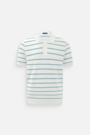 Áo Polo Nam Woolen Polomanor Màu Xanh Dệt Kim Regular Fit