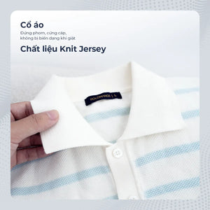 Chi Tiết Cổ Áo Polo Nam Woolen Polomanor Dệt Kim Regular Fit