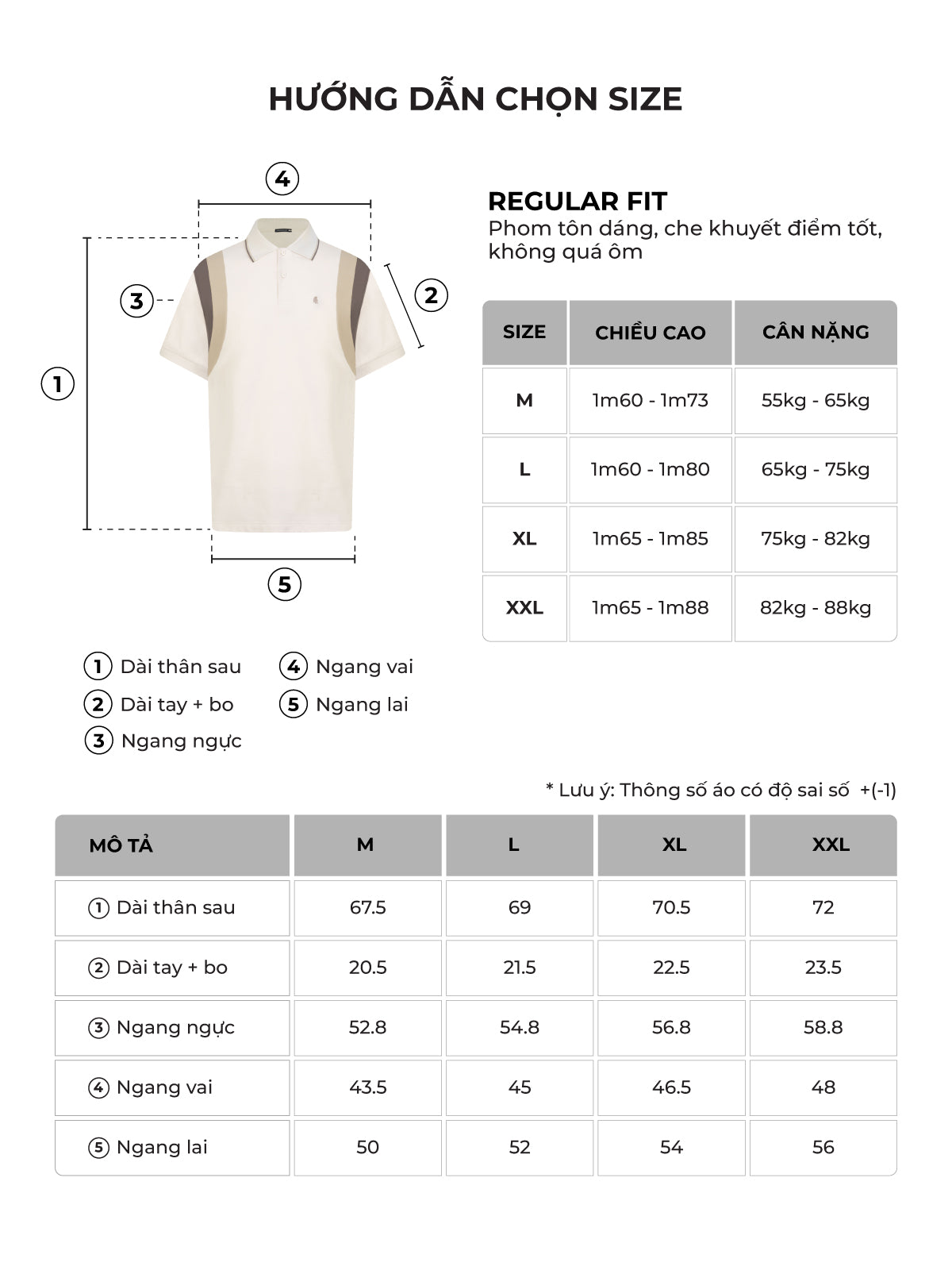 Bảng size của sản phẩm