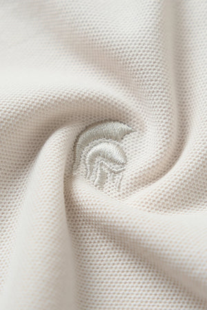 Chi Tiết Logo Áo Polo Sane Polomanor Màu Be Cotton Cvc Diamond Regular Fit