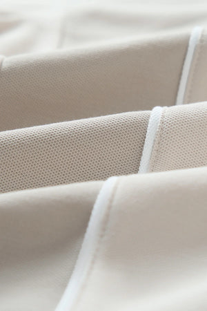 Chi Tiết Chất Vải Áo Polo Sane Polomanor Màu Be Cotton Cvc Diamond Regular Fit