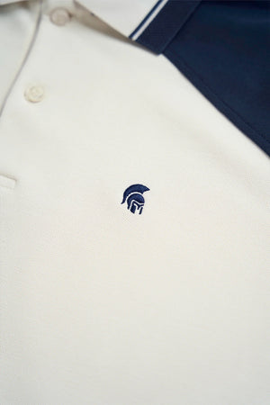 Chi Tiết Logo Áo Polo Will Polomanor Màu Be Phối Navy Cotton Cvc Diamond Regular Fit