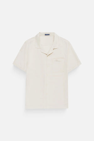 Áo Sơ Mi Bazil Polomanor Màu Be Linen Regular Fit