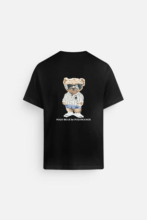 Áo Thun Nam Neo Polomanor Màu Đen Cotton 2C Relax Fit Mặt Sau