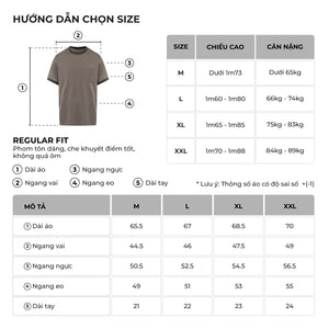 Chi Tiết Bảng Size Áo Thun Tachi Polomanor Màu Nâu Thun Cvc Regular Fit