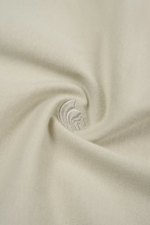 Chi tiết logo Áo Thun Nam Tshirt Basic Usa Polomanor Màu Be Đậm Thun Cotton Usa Regular Fit