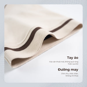 Chi Tiết Tay Áo Thun Typer Polomanor Màu Be Thun Cvc Regular Fit
