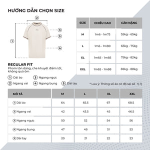 Chi Tiết Bảng Size Áo Thun Typer Polomanor Màu Be Thun Cvc Regular Fit