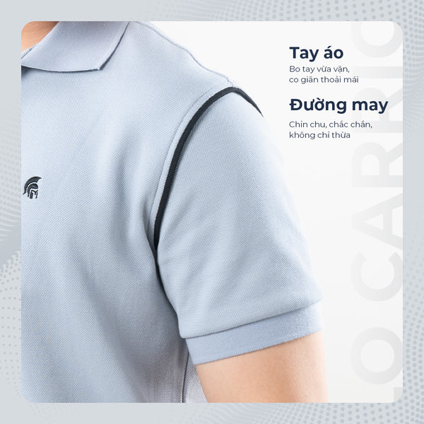 Chi Tiết Tay Áo Polo Nam Carrick Polomanor Cotton Interlock Regular Fit