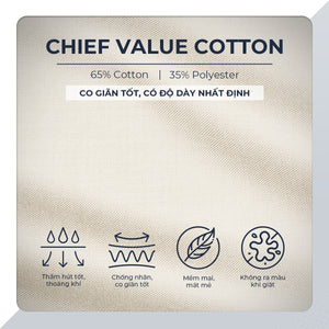 Chi Tiết Chất Vải Quần Shorts Nam Classic Tây Polomanor Màu Trắng Khaki Tây Regular Fit