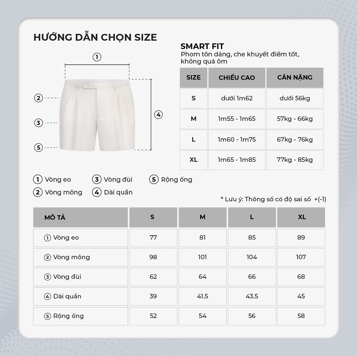 Quần Shorts Nam Classic Tây