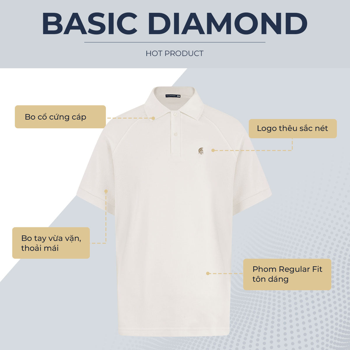 Áo Polo Nam BASIC DIAMOND