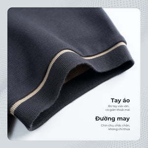 Chi Tiết Tay Áo Polo Nam Eddy Polomanor Cotton Interlock Regular Fit