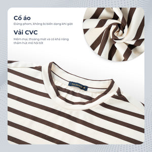 Chi Tiết Cổ Áo Thun Nam Edric Polomanor Màu Be Thun Cvc Regular Fit