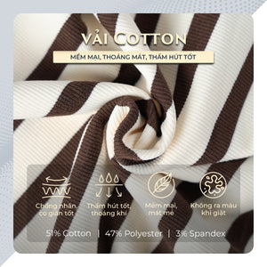 Chi Tiết Chất Vải Áo Thun Nam Edric Polomanor Màu Be Thun Cvc Regular Fit