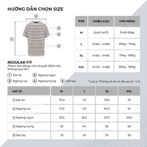 Chi Tiết Bảng Size Áo Thun Nam Edric Polomanor Màu Be Thun Cvc Regular Fit
