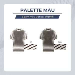 Áo Thun Nam Edric Polomanor Màu Be, Nâu Thun Cvc Regular Fit