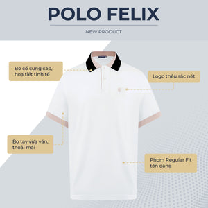 Áo Polo Nam Felix Polomanor Cotton Cvc Diamond Regular Fit