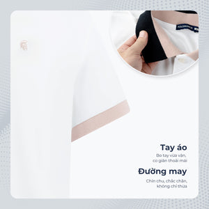 Chi Tiết Tay Áo Polo Nam Felix Polomanor Cotton Cvc Diamond Regular Fit