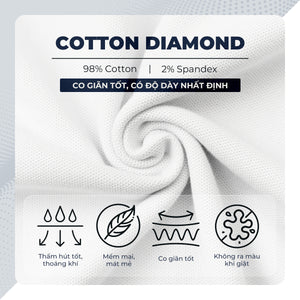 Chi Tiết Chất Vải Áo Polo Nam Felix Polomanor Cotton Cvc Diamond Regular Fit