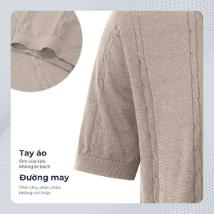 Chi Tiết Tay Áo Polo Nam Herus Polomanor Dệt Kim Regular Fit