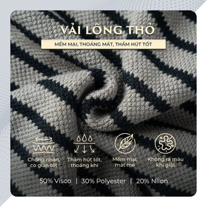 Chi Tiết Chất Vải Áo Thun Nam Horiz Shirt Polomanor Màu Rêu Vải Dệt Kim Regular Fit