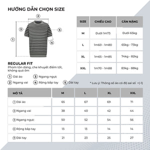 Chi Tiết Bảng Size Áo Thun Nam Horiz Shirt Polomanor Màu Rêu Vải Dệt Kim Regular Fit