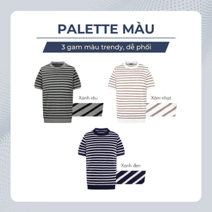 Áo Thun Nam Horiz Shirt Polomanor Vải Dệt Kim Regular Fit