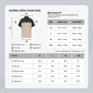 Chi Tiết Bảng Size Áo Polo Nam Jastin Polomanor Cotton Interlock Regular Fit