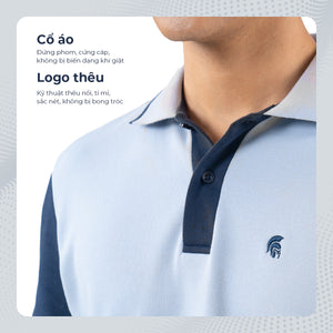 Chi Tiết Cổ Áo Polo Nam Luca Polomanor Cotton Interlock Regular Fit