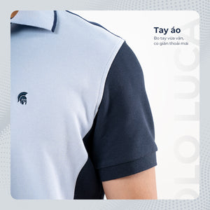 Chi Tiết Tay Áo Polo Nam Luca Polomanor Cotton Interlock Regular Fit